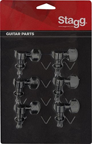 Stagg KG673BK Electric Guitar Machine Heads - Black