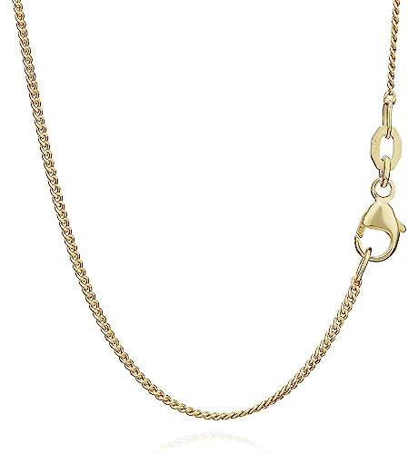 NKlaus 42cm Panzerkette 750 Gelbgold 18 Karat elegante Halskette Breite: 1,7mm Collier 5,1g schwer 5885