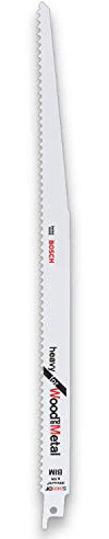 Bosch Professional 2 pieces S 1411 DF Heavy for Wood and Metal (Length 300 mm, sabre saw accessories)