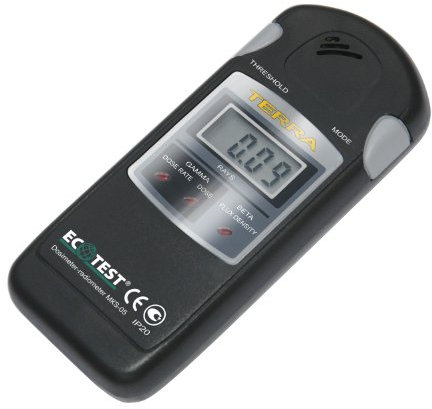 ECOTEST Terra MKS 05 contatore Geiger/getto Misuratore/dosimetro per Gamma e Beta radiazione con custodia in pelle