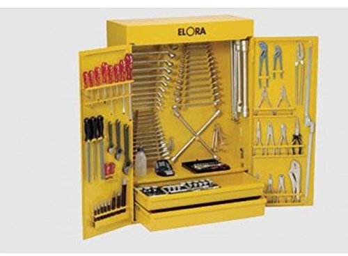 Werkzeugschrank 1100 L - leer - zweitürig, mit 2 Schubladen Breite 650 mm,Höhe 1000 mm, Tiefe 300 mm