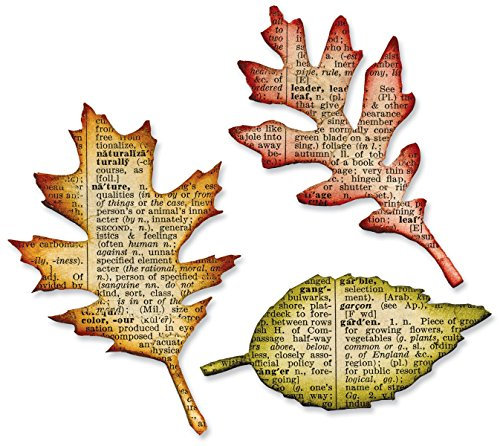 Sizzix Bigz Stanze Tattered Leaves, Stahl/Holz/Plastik, Zerlumpte Blätter, 0