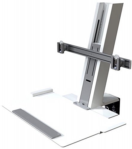 Humanscale QSWC30CDD Schreibtischhalterung für Flachbildfernseher, Weiß ()