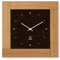 Natuhr Wanduhr Stube - Uhr mit Filz und Holzrahmen aus Eiche geölt geräuscharmes Uhrwerk (braun)