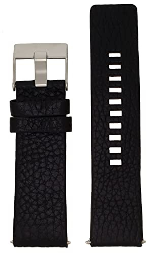Diesel Uhrband Wechselarmband LB-DZ7345 Original Ersatzband DZ 7345 Uhrenarmband Leder 26 mm Schwarz