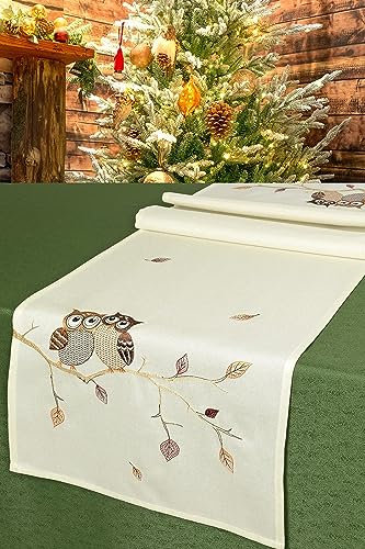 Kamaca Tischläufer EULENPÄRCHEN mit süßen Eulen - Tischläufer 40x140 cm