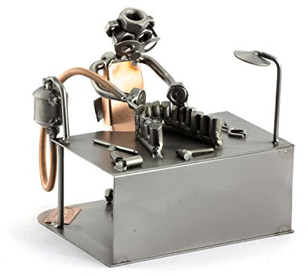 Steelman24 I Schraubenmännchen Zahntechniker I Made in Germany I Handarbeit I Geschenkidee I Stahlfigur I Metallfigur I Metallmännchen