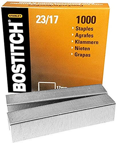 Bostitch 23-17-1M Heftklammern für HD-12F/HD-23L17 Größe 12 x 17 mm, Menge 1000 Stück