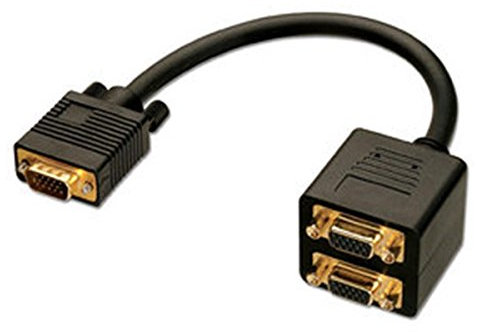 Lindy 41214 - Cavo Splitter VGA, 2 Porte - Invia il segnale video del PC a 2 Monitor