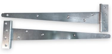 Merriway® BH02024 General Purpose Tee Hinges | Corrosion resistant zinc plated finish | Length - 450mm | Pack of 2 | Ideal for Gates, Shed Doors and Garden Buildings