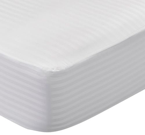 Pikolin Home Coprimaterasso 200x200 cm in 100% Cotone Sanforizzato, Traspirante, Morbido e Anti‑restringimento, Lavabile in Lavatrice, Angoli Elasticizzati