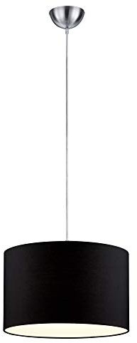 Trio Leuchten Pendelleuchte in nickel matt, Stoffschirm schwarz 303300102