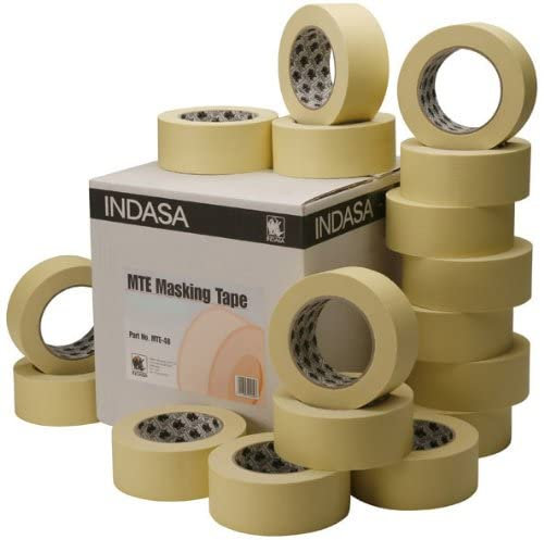 INDASA 32 Rollen 30mm MTE 80°C Abdeckband Malerkrepp Abklebeband Kreppband