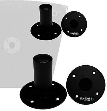 4 adaptateurs ronds: fixation d'enceintes sur pied sono accessoires