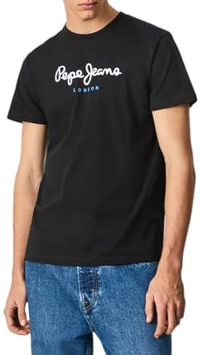 Pepe Jeans Eggo T-shirt pour Regular Fit Manches Courtes Noir