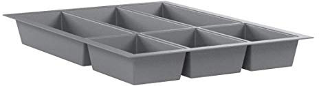 Orga-Box Besteckeinsatz silbergrau für 45er Schublade z.B. Nobilia ab August 2012 (473,5 x 344 mm) Besteckkasten III