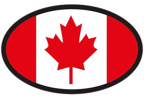 INDIGOS UG Auto Aufkleber Canadian Flag Bumper Sticker Canada 139mmX88mm