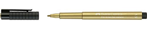 FABER-CASTELL 167350 - Tuschestift Pitt artist pen, Stärke 1,5 mm, gold, 1 Stück