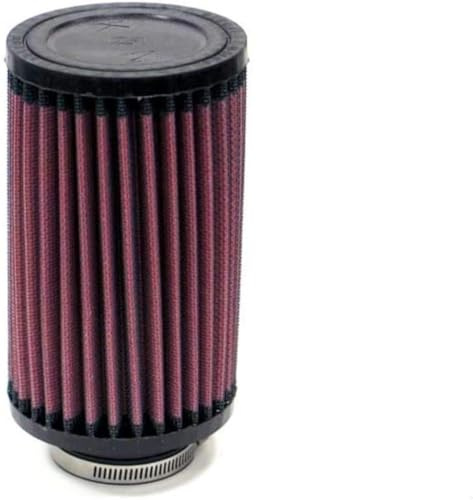 K&N RA-0520 Waschbarer und wiederverwendbarer KFZ und Motorrad Universal Gummi Filter, Rot | 52mm Flansch, 89mm Außendurchmesser, 152mm Höhe (RA-0520)
