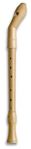 Mollenhauer Barockflöte Tenor C mit Doppelloch Birnbaum hell Natur-Holz - Tenorflöte in C mit Knick - Blockflöte inkl. Baumwolltasche, Wollwischer, Fettdöschen, Grifftabelle und Pflegeanleitung