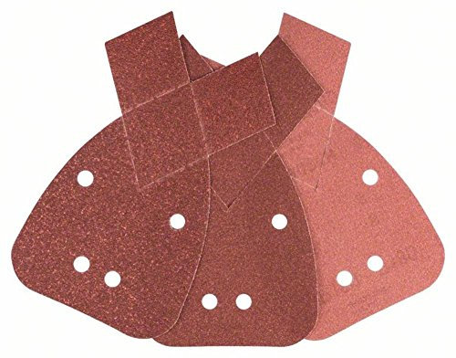 Bosch Accessories 6tlg. Schleifblatt-Set (für Multischleifer verschiedene Materialien, 95 x 135 mm, Körnung 80/120/180)