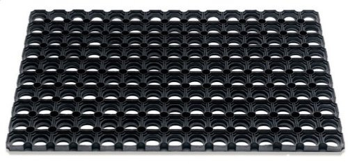 Vivol 10 Gummi Ringmatte 80x120 cm Schwarz - Fußmatte für außen im Garten oder an der Hintertür - Gummimatten aussen im verschiedenen größen erhältlich