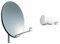 OPTICUM QA60 Satellitenschüssel 60 cm anthrazit mit Single LNB LSP 02G - 4K HD & 3D fähig - Witterungsbeständige Sat-Antenne aus Stahl inkl. 2 Mastschellen - Sat Anlage für 1 Teilnehmer