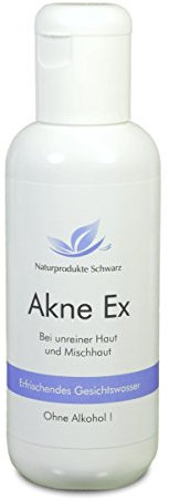 Naturprodukte Schwarz - Akne Ex Gesichtswasser - Ohne Alkohol, 150ml