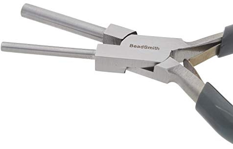 The Beadsmith Bail Making Pliers – Creates 3.5mm and 5.5mm Loops – Wire Looping and Wire Bending Plier – 7 inches – Steel Head & Double Leaf Springs – Tool for Jewelry Making