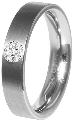 Boccia Damen-Ring Titan Diamant weiß Gr.52 (16.6) 0121-0552