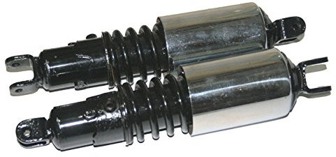 Enfield City County (schwarz verchromt Paar Stoßdämpfer hinten für Jawa 353 354 359 360