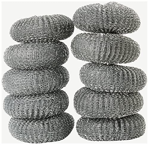 Abbey 828/40 Galvanised Steel Scourer, Medium, Silver (Pack of 10)