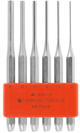 PB Swiss Tools Splintentreiber-Satz, im Kunststoffhalter, Sonderqualität, verchromt, 6-teilig