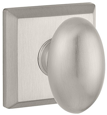 Baldwin HDELLTSR150 Reserve Half Dummy Ellipse with Traditional Square Rose in Satin Nickel Finish