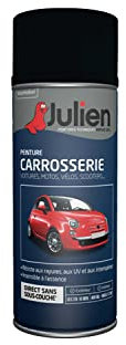 Julien Peinture Aérosol Relooking pour Carrosserie - Voitures et 2 roues - Noir Métal 37056 400ml
