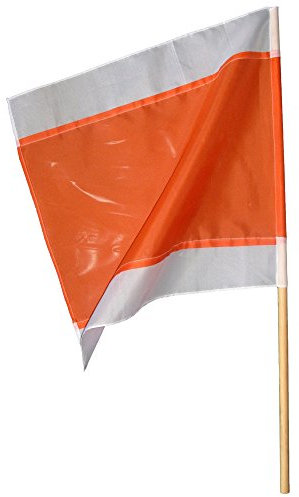 Warnflagge 500 x 500 mm, weiss-orange-weiss