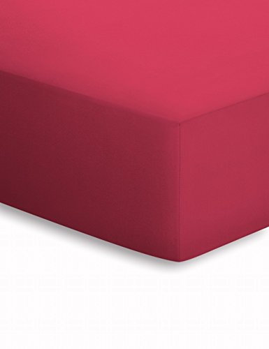 Schlafgut Spannbetttuch Mako-Jersey Interlock Aloe Vera kirsche 140/200, 50001004175