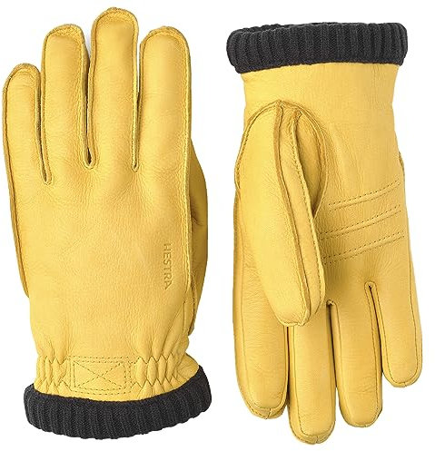 HESTRA Deerskin Primaloft Rib Women Größe 7 Natural Yellow
