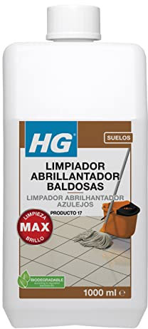 HG Limpiador Abrillantador Baldosas, Limpiador y Abrillantador para Azulejos, Juntas y Suelos de Cocina, Elimina la Grasa y Restaura los Suelos de Piedra Natural y Suelos Industriales - 1 Litro