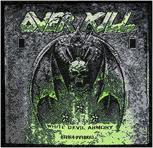 OVERKILL Aufnäher WHITE DEVIL ARMORY Patch gewebt 10 x 10 cm