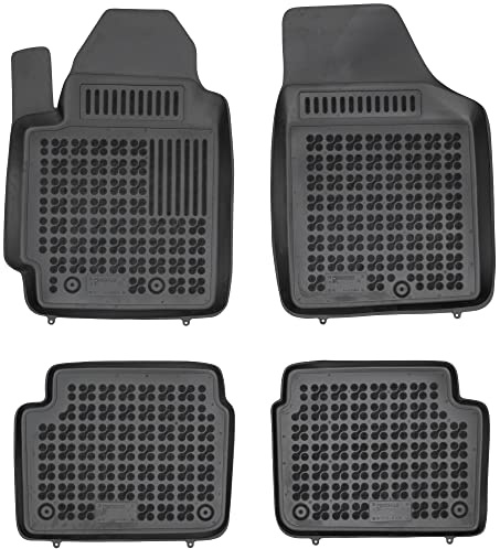 REZAW PLAST 201601 Fußmatten Set Gummimatten Vorne und Hinten Matten schwarz Kompatibel mit HYUNDAI i10 PA