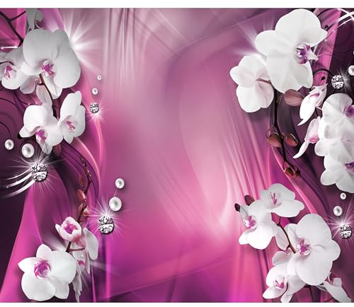 Fototapete murando 400x280 cm Vlies Tapeten Wandtapete XXL Moderne Wanddeko Design Wand Dekoration Wohnzimmer Schlafzimmer Büro Flur Blumen Orchidee Abstrakt b-A-0223-a-d