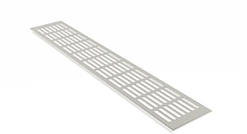 MS Beschläge Lüftungsgitter Stegblech Lüftung aus Aluminium 100mm x 400mm Silber eloxiert - F1