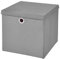 1 Stück Faltbox Hellgrau 28 x 28 x 28 cm Aufbewahrungsbox faltbar mit Deckel