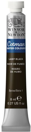 Winsor & Newton - Lamp Black Cotman Water Colour Paint - 8ml