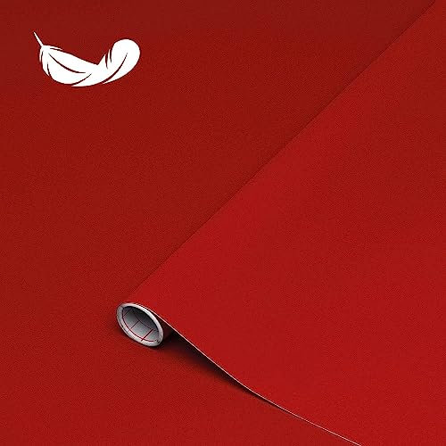d-c-fix vinilo adhesivo muebles Rojo velour terciopelo autoadhesivo impermeable decorativo para cocina, armario, puerta, mesa papel pintado forrar rollo láminas 45 cm x 1 m