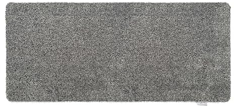 HUG RUG Washable Dirt Trapper Door Mat Kitchen Hallway Doorway, Made in the UK, Plains Slate (65x150cm)