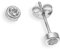 Ohrstecker einzeln echt 14 Karat Weissgold 585 mit Zirkonia 3mm (Art 602048/811025)