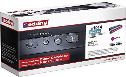 edding Toner EDD-1014 - Magenta - Reichweite 1400 Seiten - Ersetzt Brother TN-230M