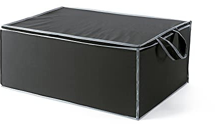 Compactor - Aufbewahrungstasche mit Reißverschluss und Griffen - Schwarz mit grauer Kante - Für Bettdecken, Kleidung, Bettwäsche - Platzsparend für Schrank, Regal oder unter das Bett